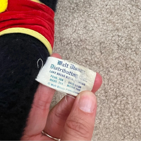 VTG Walt Disney Mickey Mouse Plush Doll Blue Tag Collectible Stufffed Animal - Picture 9 of 9